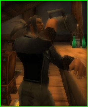 Gaius enjoying a drink in one of his favorite bars in Stormwind.